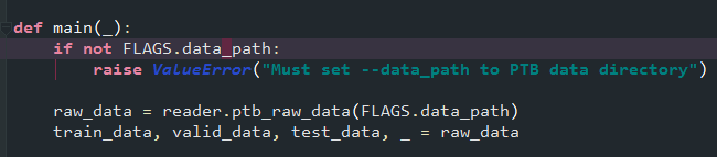 tensorflow example which uses '_'